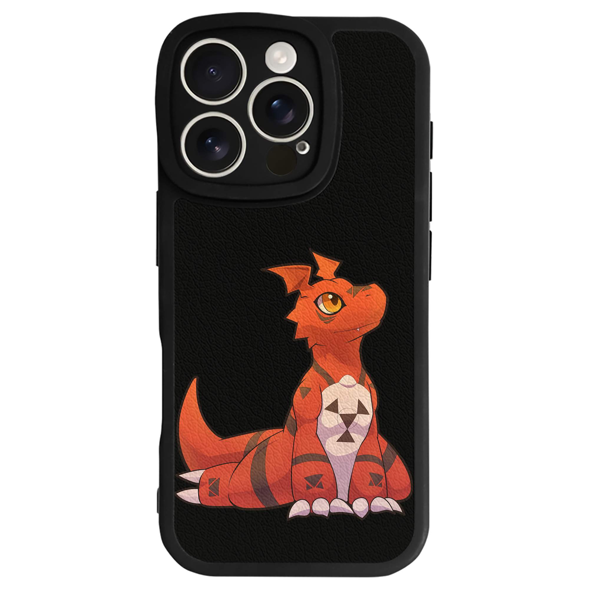 （画像用） Digimon デジタルモンスター/デジモン 【iPhone 16シリーズ対応】シリコンスマホケース（レザー調） 材質：シリコン
